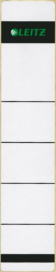 Leitz rugetiketten, zelfklevend, ft 3,9 x 19,1 cm, pak van 10 stuks, grijs afbeelding