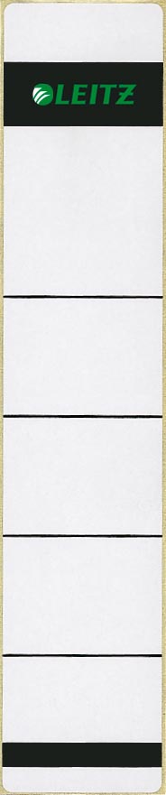 Leitz rugetiketten, zelfklevend, ft 3,9 x 19,1 cm, pak van 10 stuks, grijs