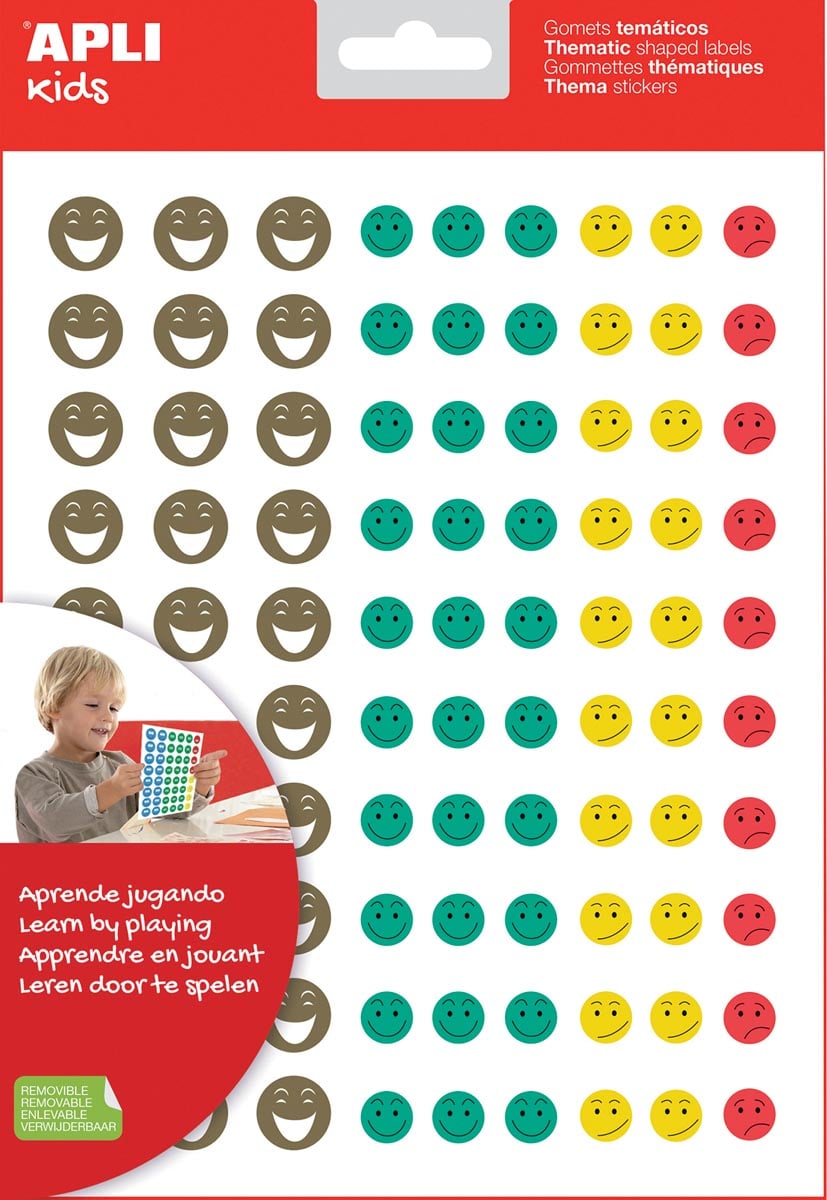 Apli Kids beloningsstickers Happy Smile, blister met 12 vellen afbeelding