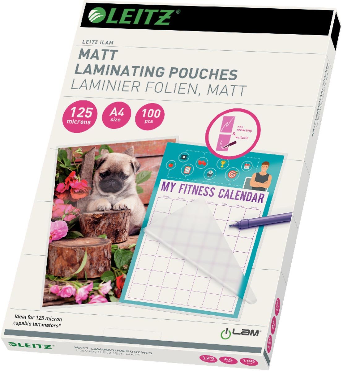 Leitz iLAM lamineerhoes ft A4, 250 micron (2 x 125 micron), mat, pak van 100 stuks afbeelding