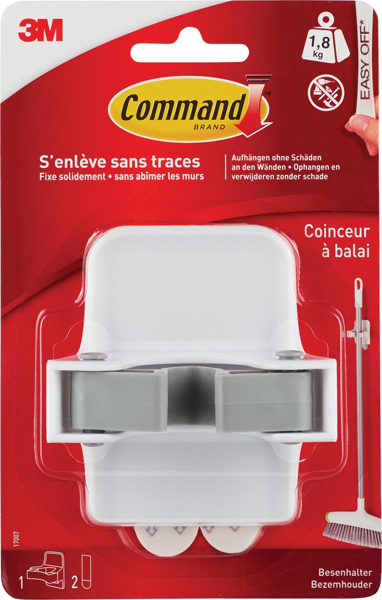 Command bezemhouder, op blister Command bezemhouder, op blister