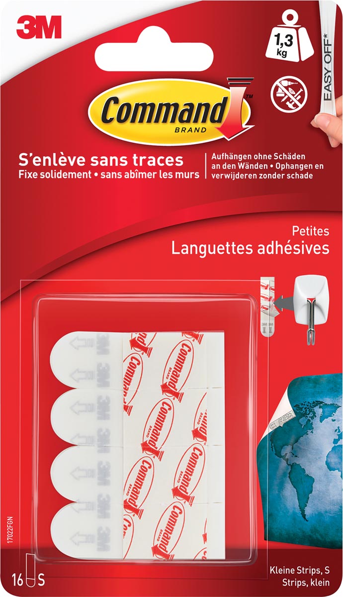 Command kleefstrips klein, blister van 16 stuks afbeelding