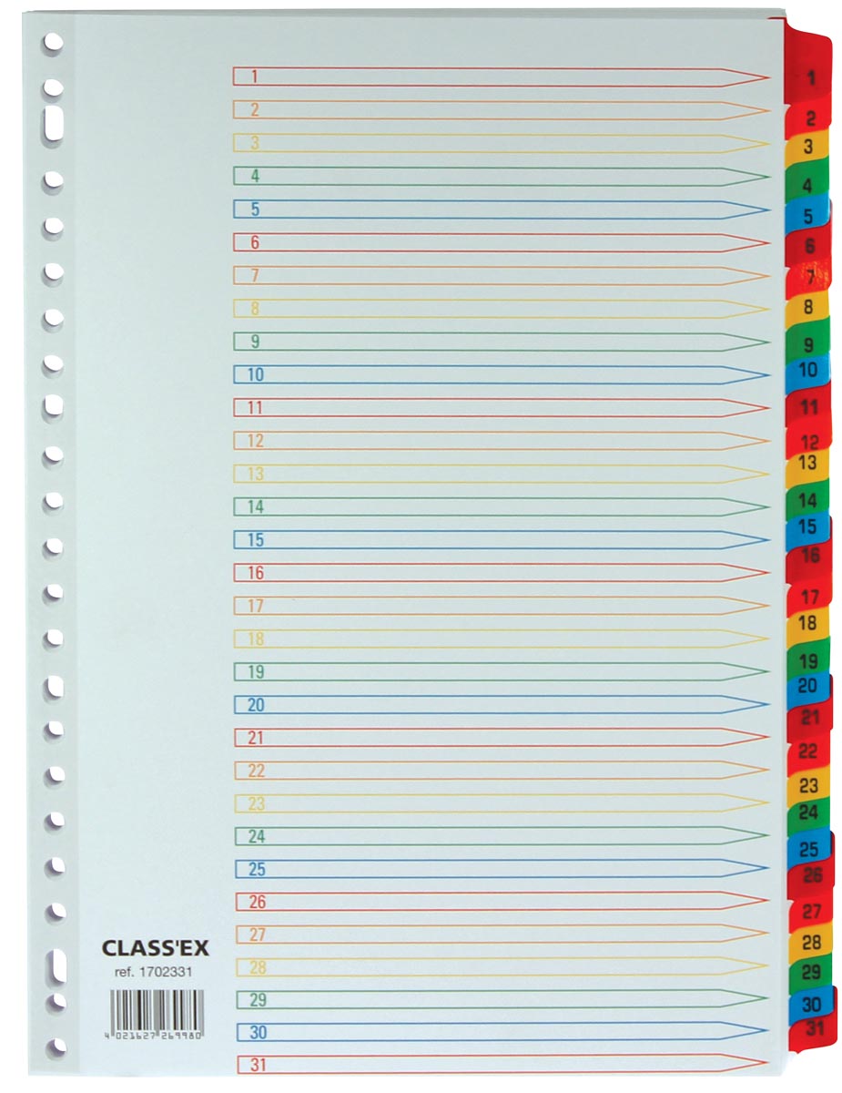 Classex Tabbladen Set 1 31 Gekleurde Tabs huismerk kopen in de aanbieding Classex Tabbladen Set 1 31 Gekleurde Tabs huismerk kopen in de aanbieding