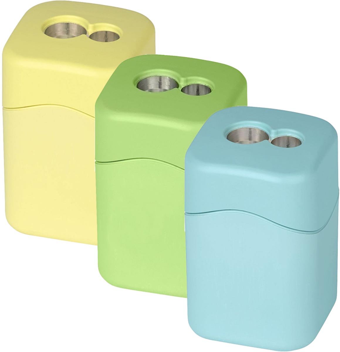 M+R potloodslijper Quattro Swing Eco, 2 gaats, met reservoir, geassorteerde kleuren afbeelding