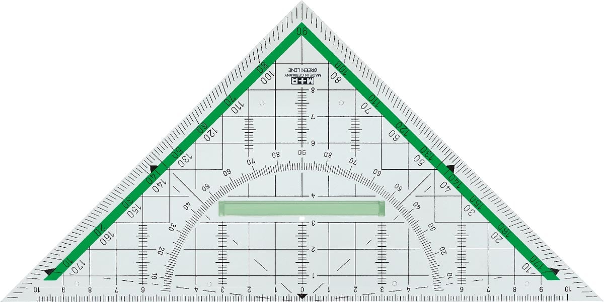 M+R Green Line geodriehoek, 22 cm afbeelding
