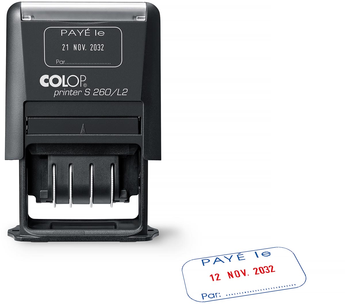Colop tekststempel Printer S260/L2 N, met datum en BETAALD
