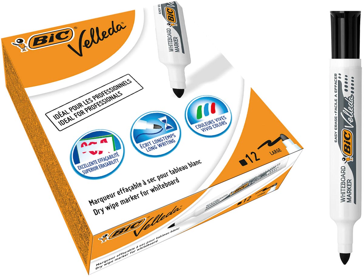 Bic whiteboardmarker Velleda 1711 zwart afbeelding