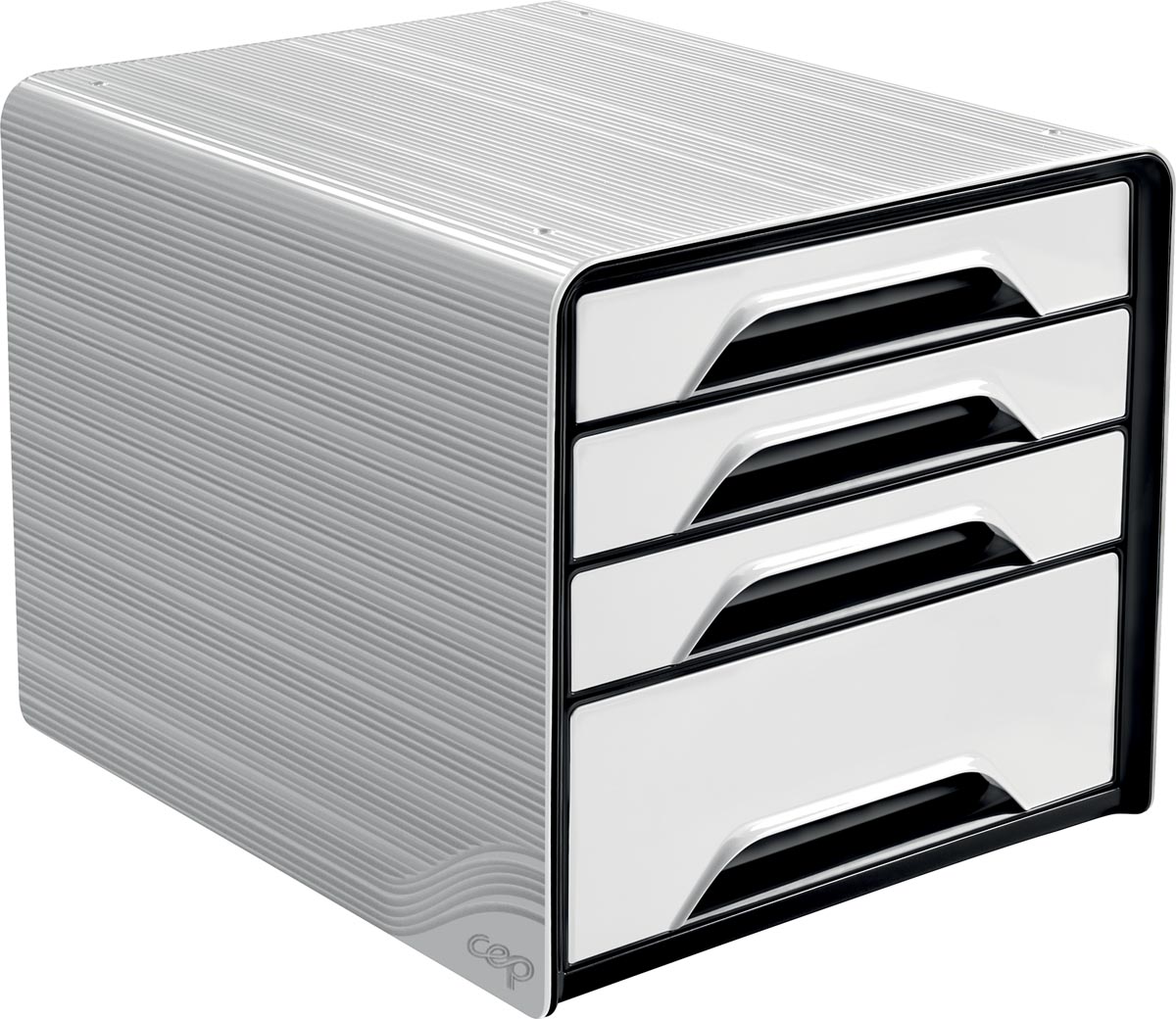 Smoove by CEP ladenblok met 4 mix laden, wit/zwart Smoove by CEP ladenblok met 4 mix laden, wit/zwart