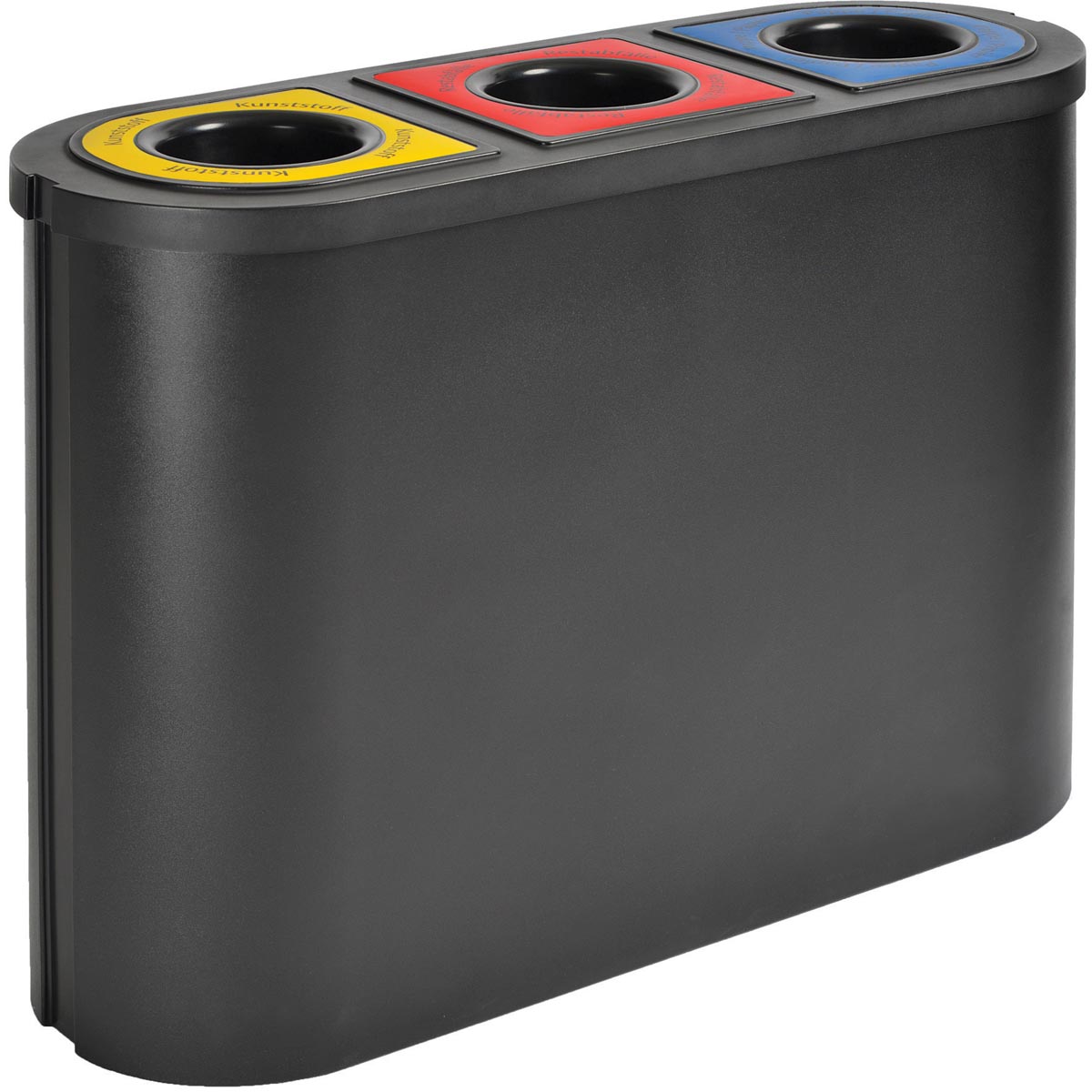 Eko afvalscheider Triomf, inhoud 3x45 L, zwart