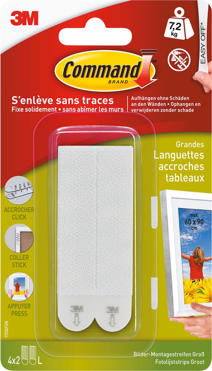 Command grote bevestigingsstrips, clipstrip met 12 blisters