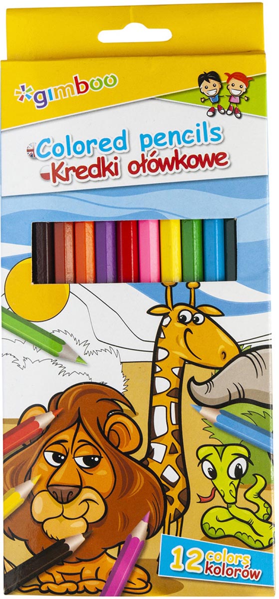 OFFICE products kleurpotlood Gimboo, kartonnen etui van 12 stuks