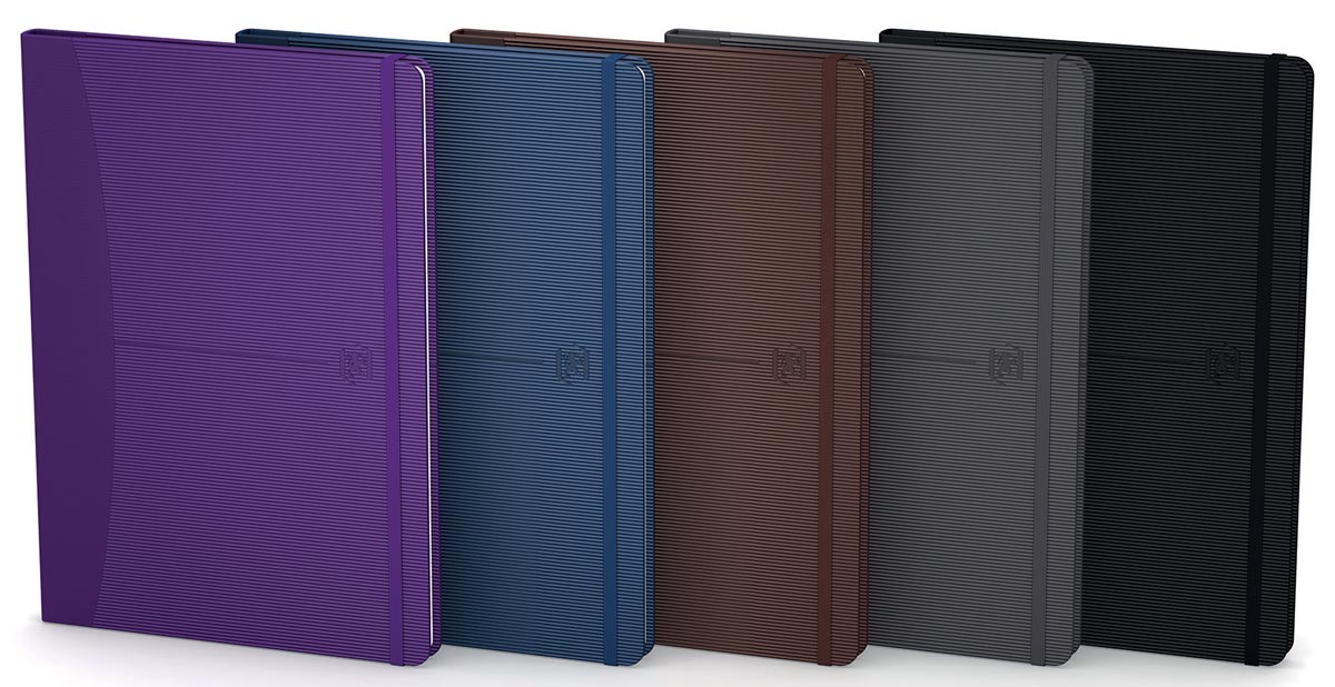 Oxford Signature business journal, ft A5, gelijnd, 80 vel, soft touch kaft, assorti classic Oxford Signature business journal, ft A5, gelijnd, 80 vel, soft touch kaft, assorti classic