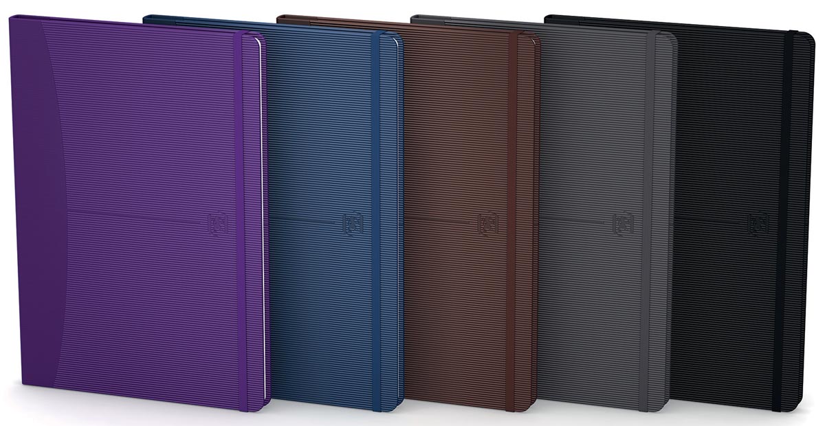 Oxford Signature business journal, ft 18 X 25 cm, geruit 5 mm, 80 vel, soft touch kaft, assorti classic
