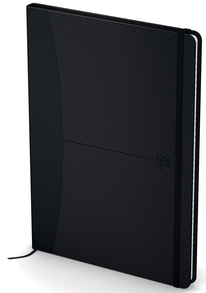Oxford Signature business journal, ft A5, geruit 5 mm, 80 vel, soft touch kaft, zwart