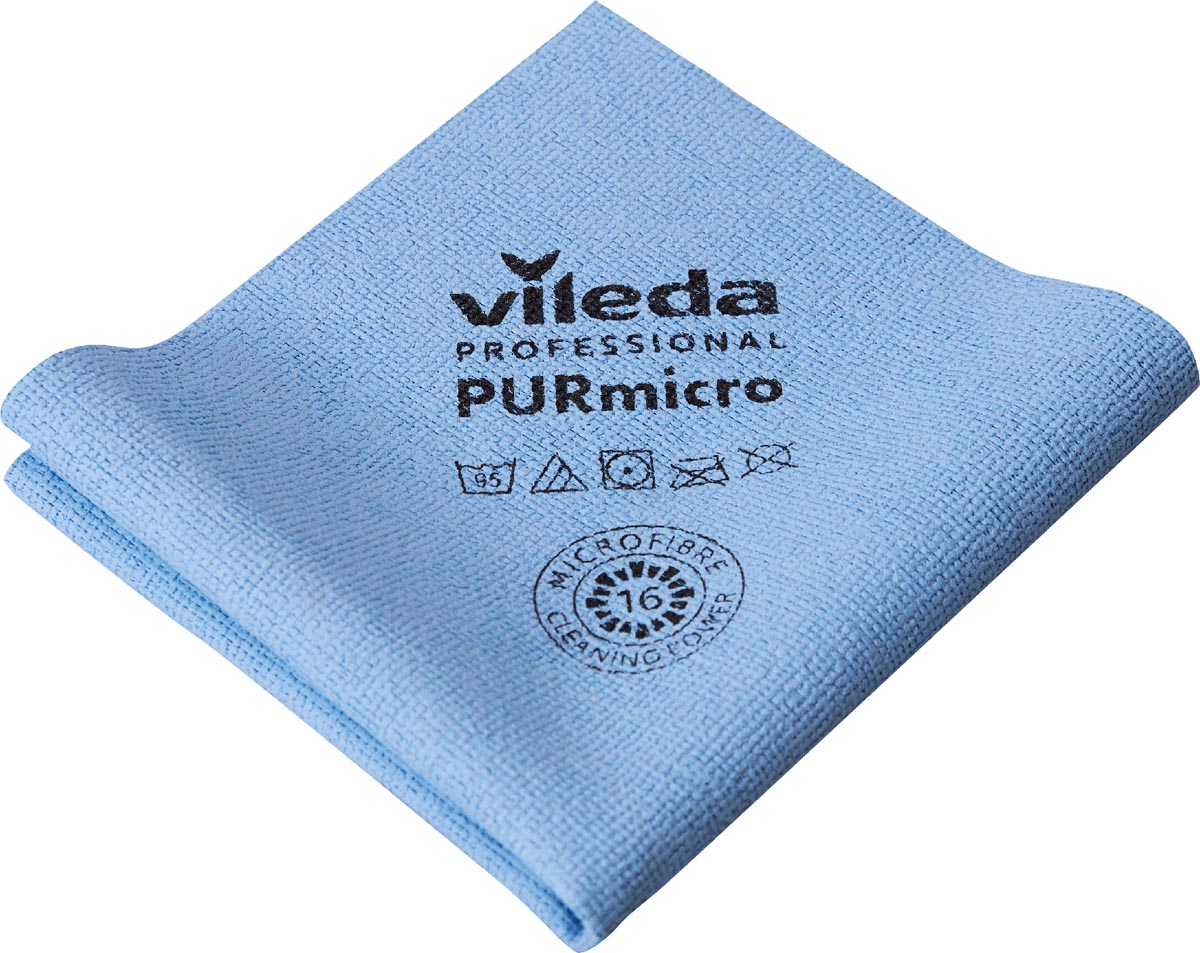 Vileda microvezeldoek Purmicro Active, pak van 5 stuks, blauw afbeelding