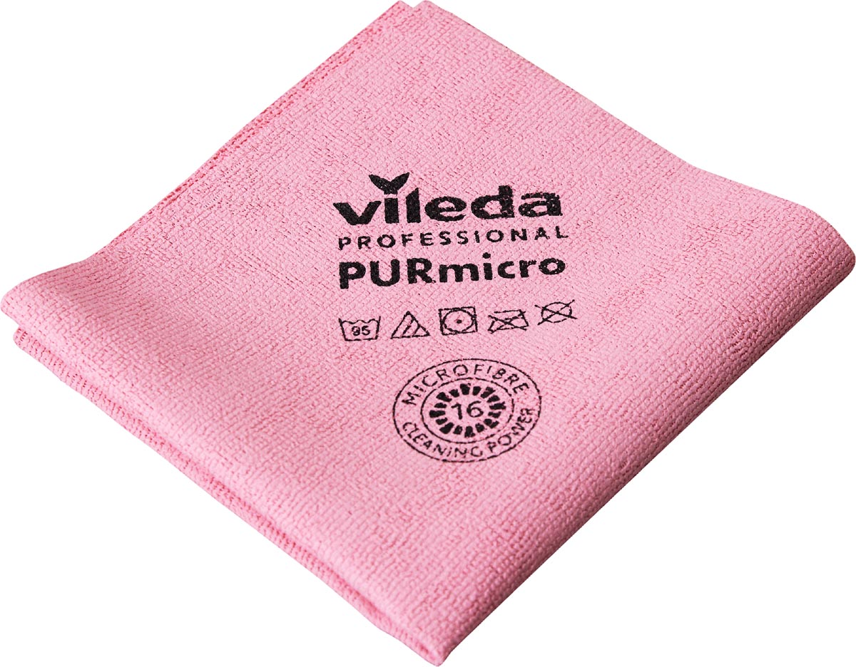 Vileda microvezeldoek Purmicro Active, pak van 5 stuks, rood afbeelding