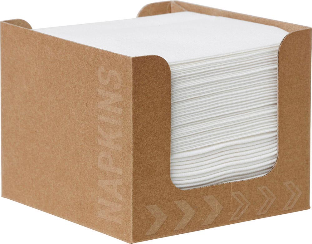 Duni servetten, ft 20 x 20 cm, wit, dispenser van 50 stuks Duni servetten, ft 20 x 20 cm, wit, dispenser van 50 stuks