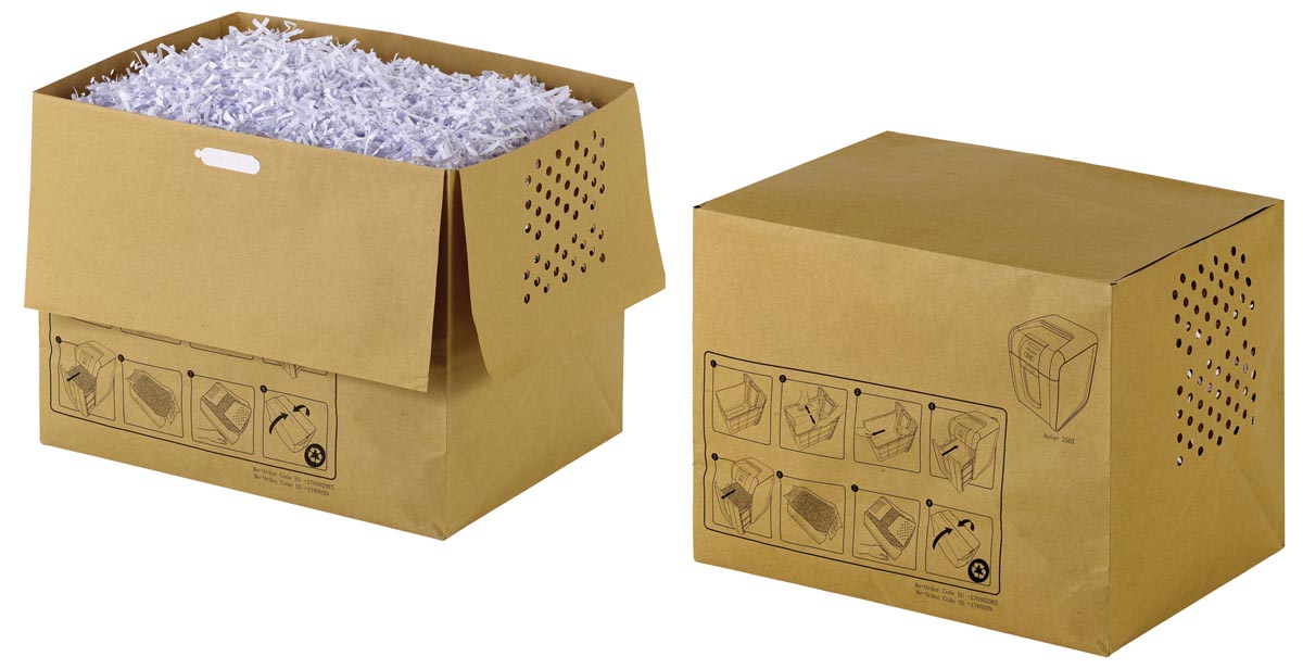 Rexel recycleerbare opvangzakken voor papiervernietiger 40 l, voor Auto+250 en 300X/M, pak van 20 zakken
