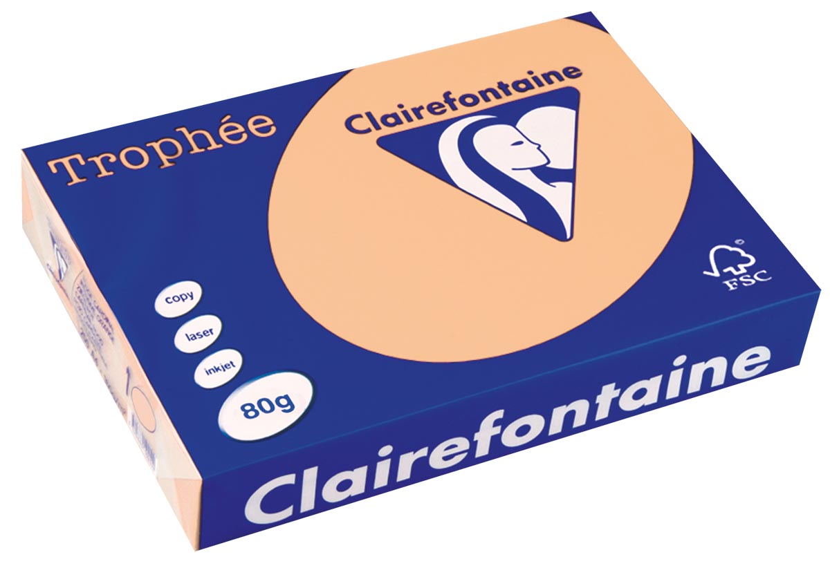 Clairefontaine TrophÃÂ©e gekleurd papier A4 80 g 500 vel zalm