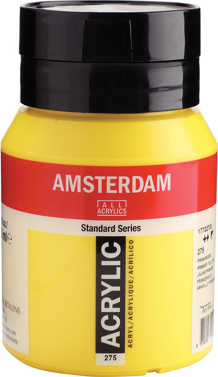 Amsterdam acrylinkt, flesje van 500 ml, primairgeel