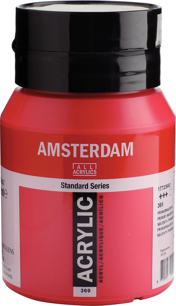 Amsterdam acrylinkt, flesje van 500 ml, primairmagenta
