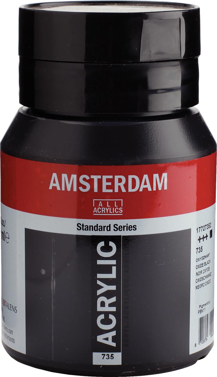 Amsterdam acrylverf, flesje van 500 ml, oxydezwart Amsterdam acrylverf, flesje van 500 ml, oxydezwart