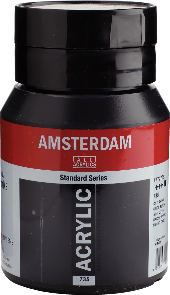 Afbeelding van Amsterdam acrylverf, flesje van 500 ml, oxydezwart