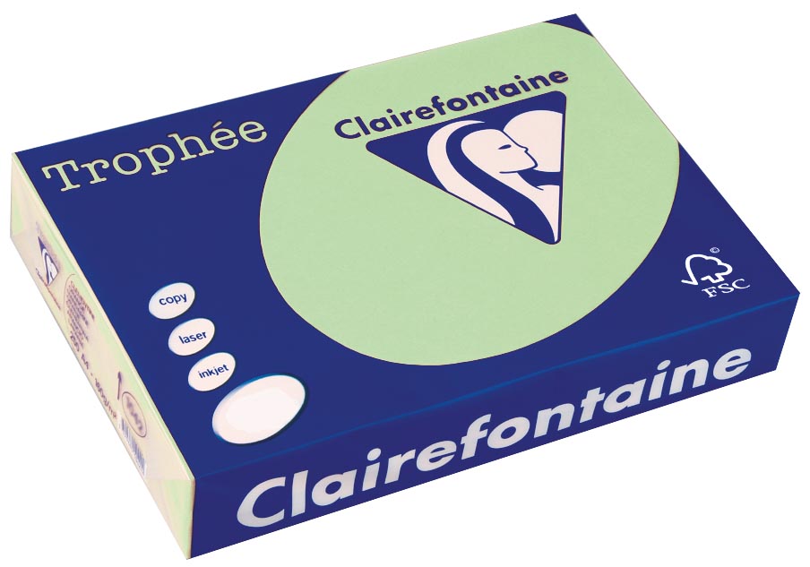 Clairefontaine Trophée gekleurd papier, A4, 80 g, 500 vel, natuurgroen afbeelding