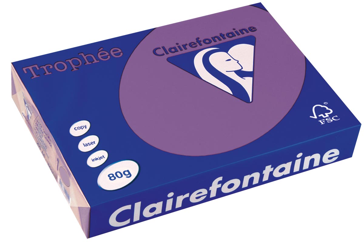 Clairefontaine Trophée Intens gekleurd papier A4 80 g 500 vel violet