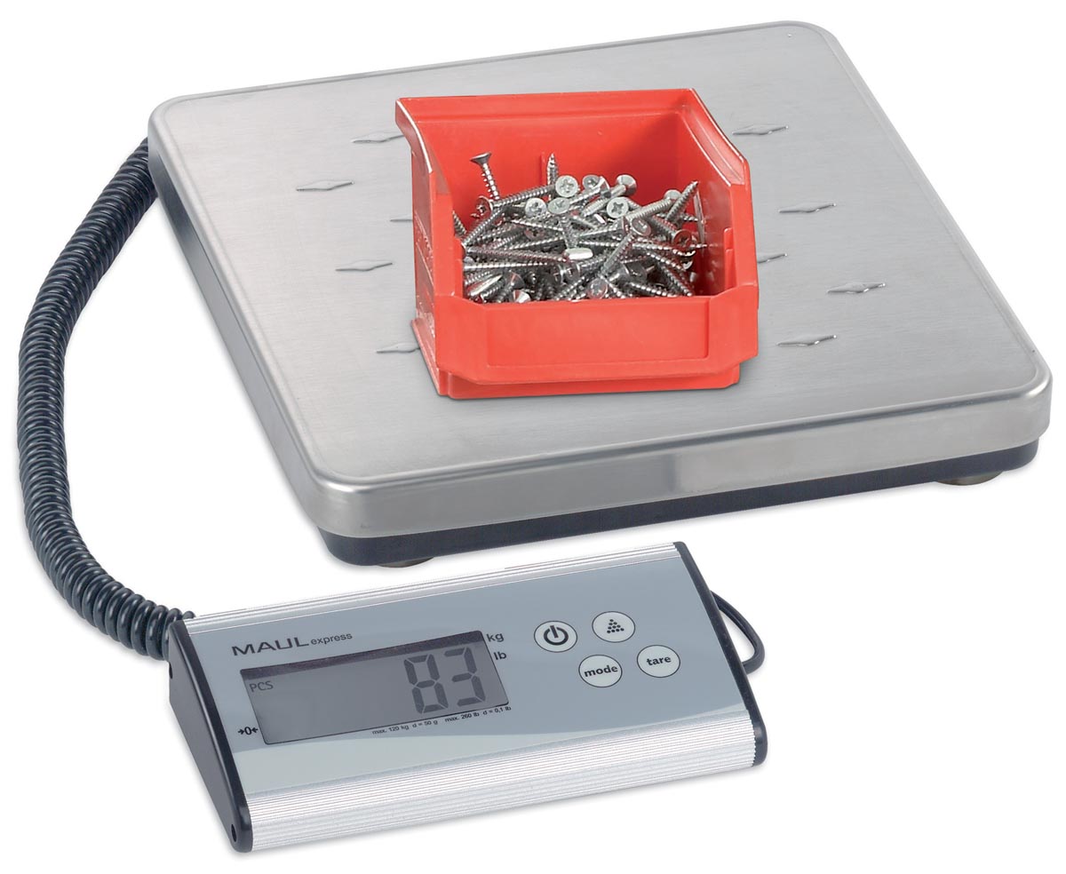 Maul Pakketweegschaal Maulexpress Weegt Tot 120 Kg Gewichtsinterval Van 50 Gram huismerk kopen in de aanbieding