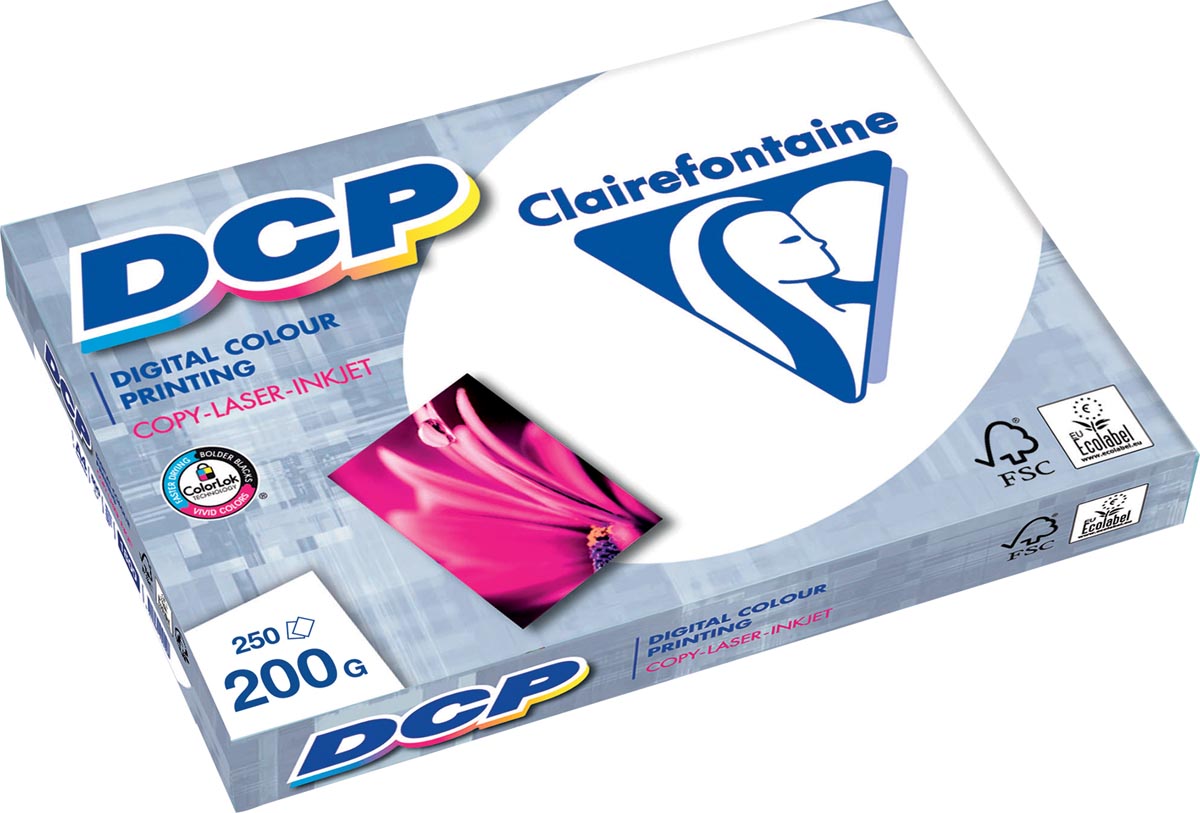 Clairefontaine DCP presentatiepapier ft A4, 200 g, pak van 250 vel afbeelding