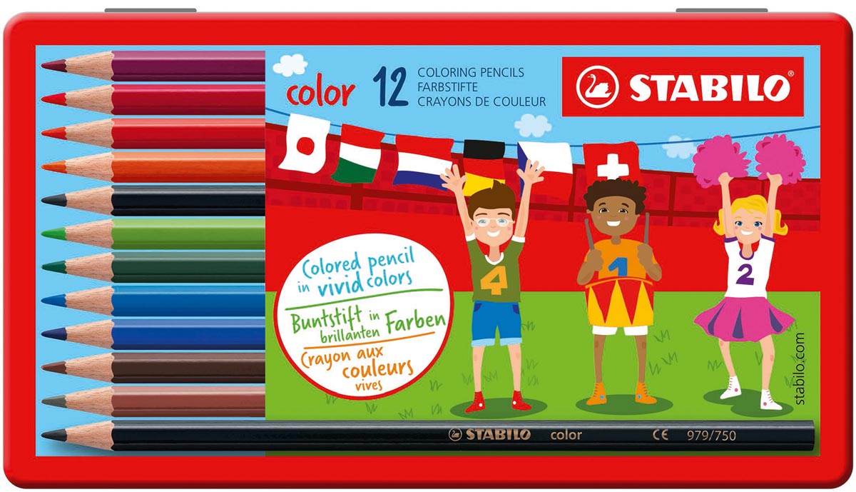 Stabilo Kleurpotlood Color 12 Potloden In Een Metalen Doos huismerk kopen in de aanbieding