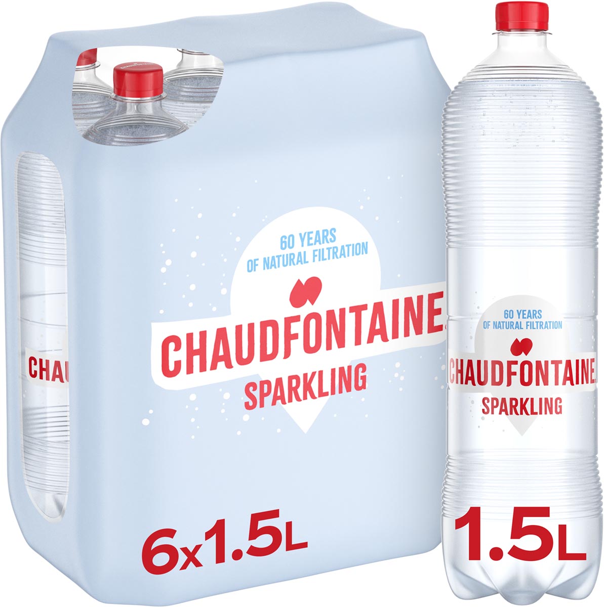 Chaudfontaine Sparkling water, fles van 1,5 l, pak van 6 stuks afbeelding