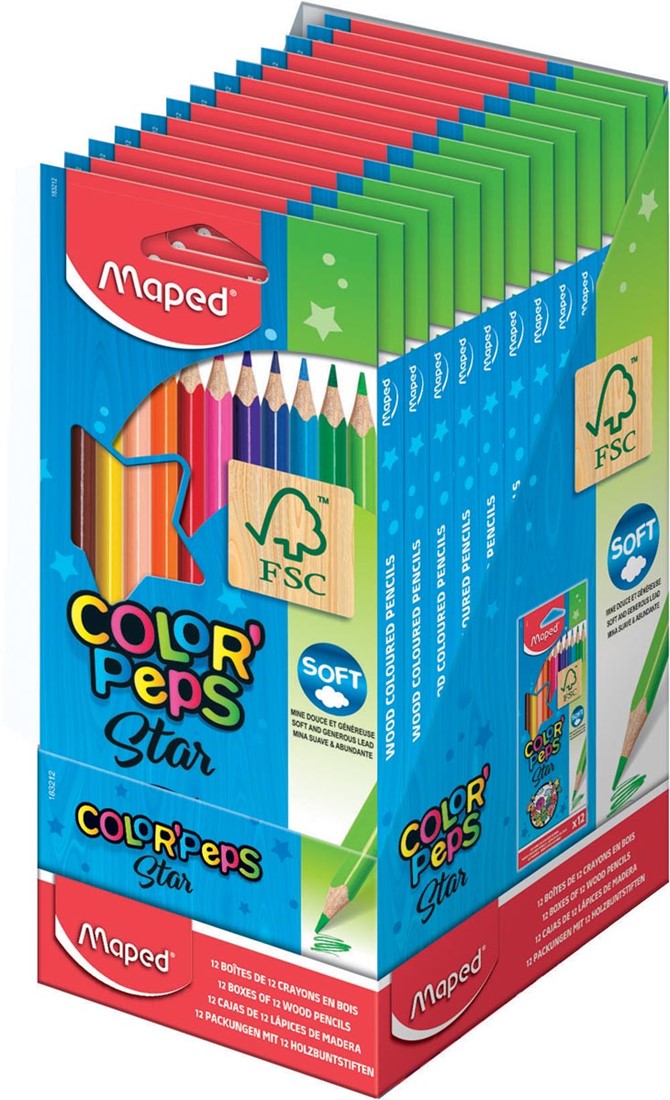 Maped crayon de couleur Color'Peps, 12 crayons bij VindiQ Office