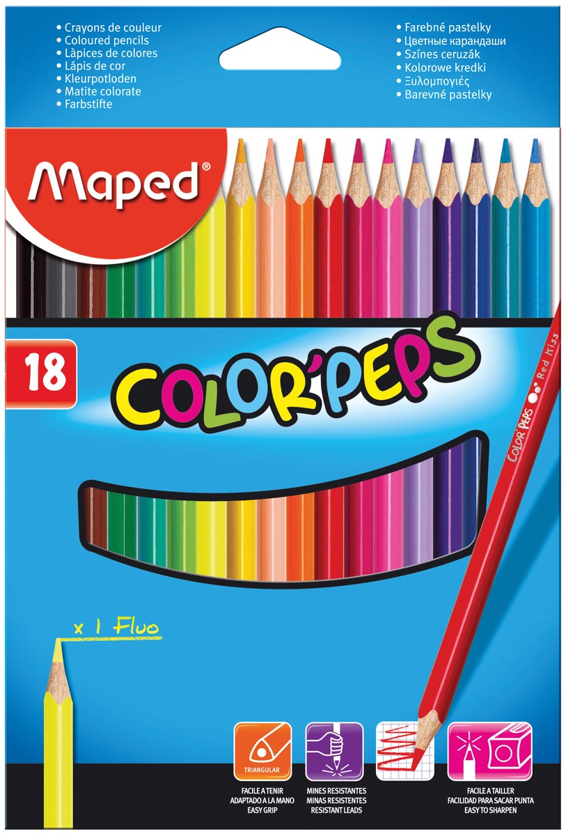 Maped Kleurpotlood Colorpeps 18 Potloden huismerk kopen in de aanbieding