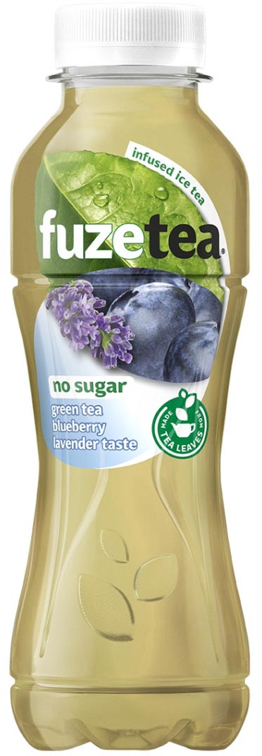 Fuze Tea Green tea blueberry lavender 40 cl per petfles, tray 6 flessen