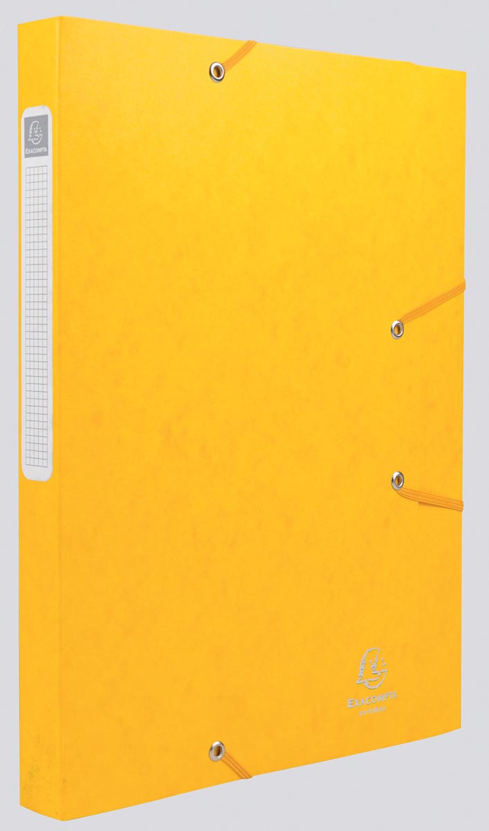 Exacompta Elastobox Cartobox rug van 2,5 cm, geel, 5/10e kwaliteit