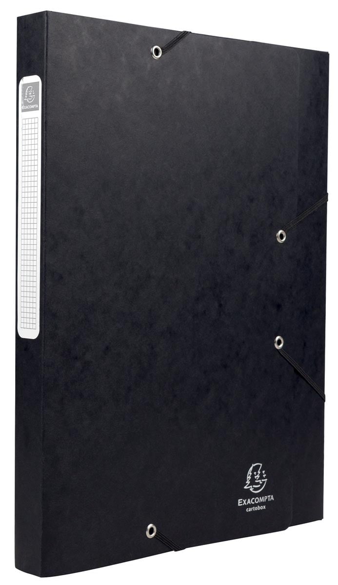 Exacompta Elastobox Cartobox rug van 2,5 cm, zwart, 5/10e kwaliteit afbeelding