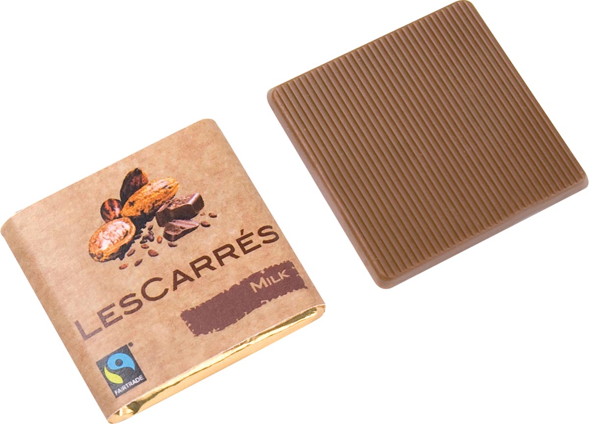 Cocachoc Les Carrés chocolade, fairtrade, melk, 4,5 g, doos van 400 stuks afbeelding