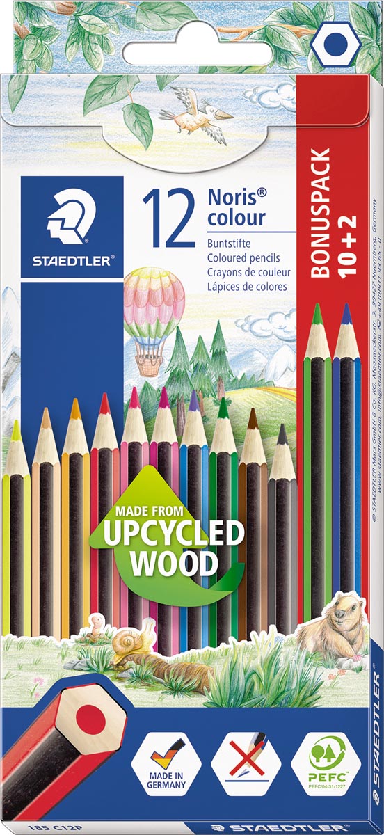 Staedtler Noris colour kleurpotloden, blister van 10 + 2 gratis Staedtler Noris colour kleurpotloden, blister van 10 + 2 gratis