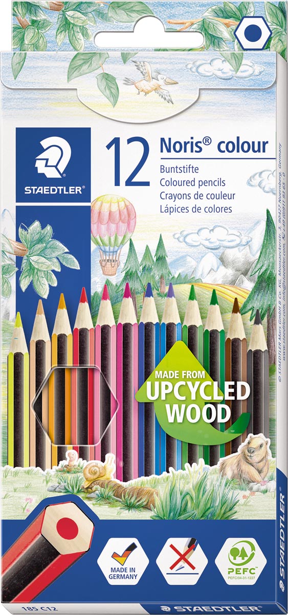 Staedler kleurpotloden Noris Colour, ophangdoos met 12 stuks in geassorteerde kleuren Staedler kleurpotloden Noris Colour, ophangdoos met 12 stuks in geassorteerde kleuren
