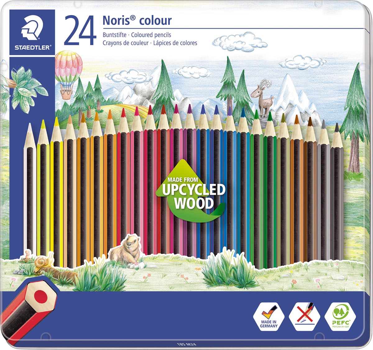 Staedler kleurpotloden Noris Colour, metalen doos 24 stuks afbeelding