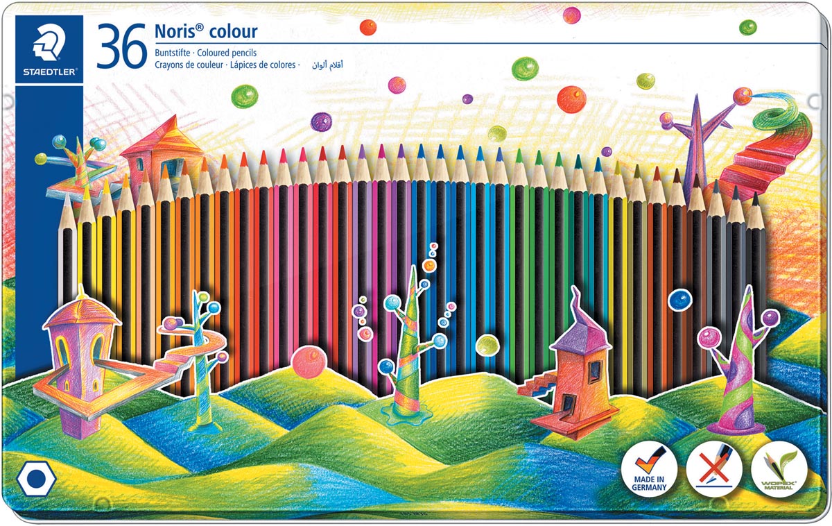 Staedler kleurpotloden Noris Colour, metalen doos 36 stuks