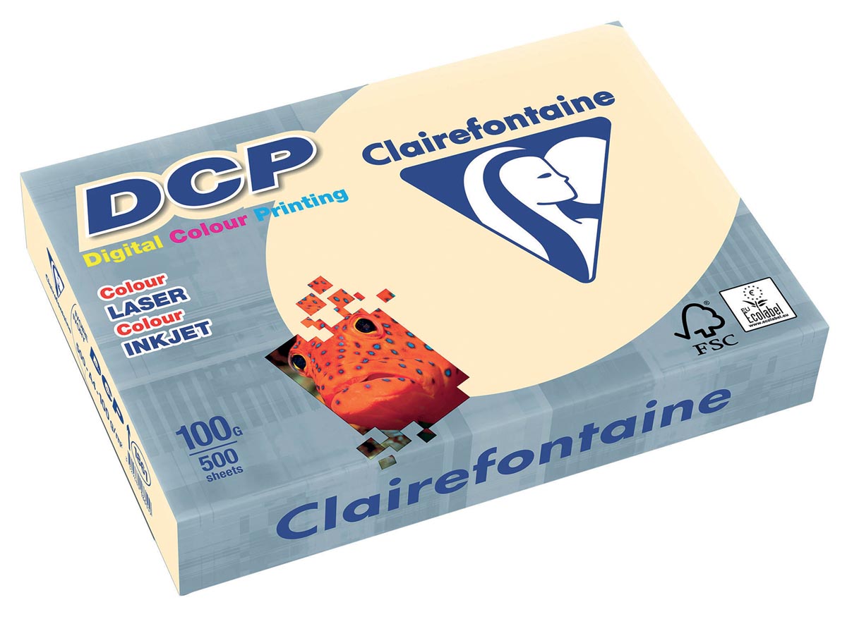 Clairefontaine DCP presentatiepapier A4, 100 g, ivoor, pak van 500 vel Clairefontaine DCP presentatiepapier A4, 100 g, ivoor, pak van 500 vel