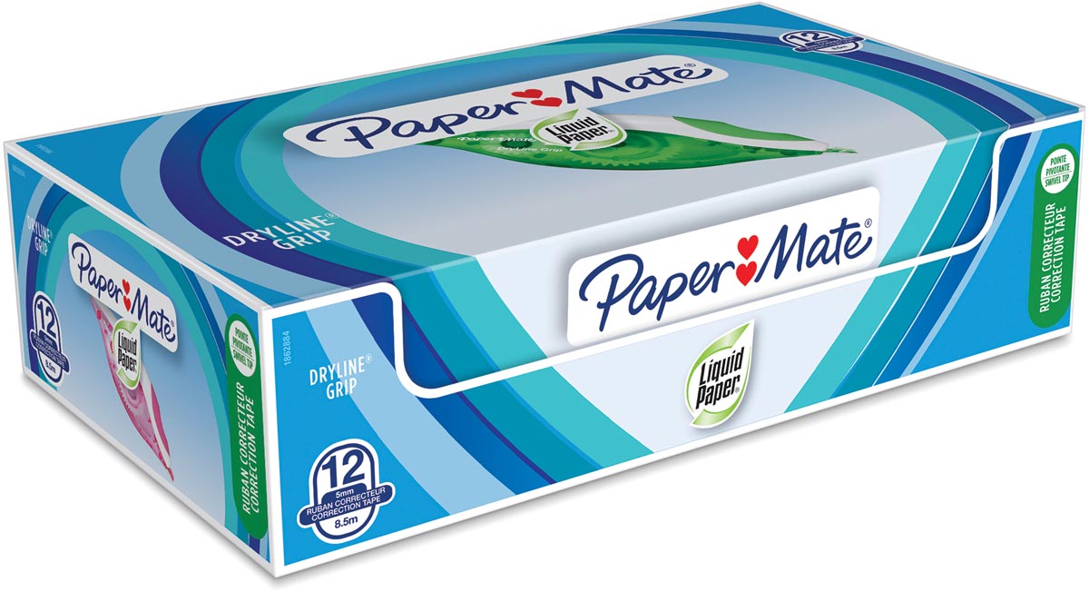 Paper Mate correctieroller Dryline Grip, doos met 12 stuks afbeelding
