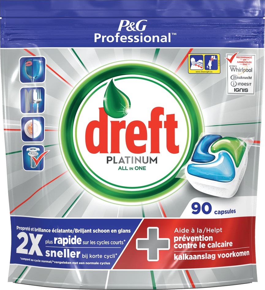 Dreft tablettes pour lavevaisselle All in One Original, sachet de 100
