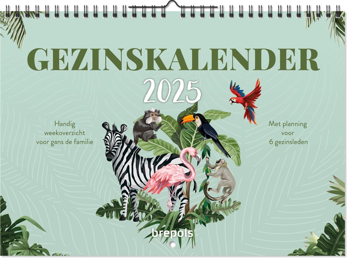 Brepols gezinskalender weekoverzicht, Nederlandstalig, 2025 bij VindiQ