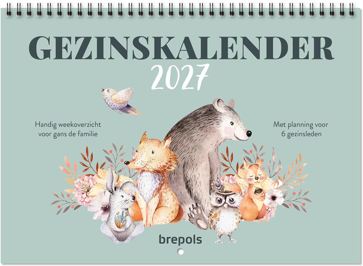 Brepols gezinskalender weekoverzicht, Nederlandstalig, 2027