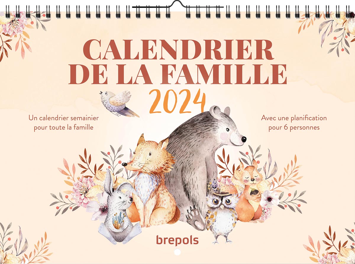 Brepols gezinskalender weekoverzicht, Franstalig, 2024 Brepols gezinskalender weekoverzicht, Franstalig, 2024
