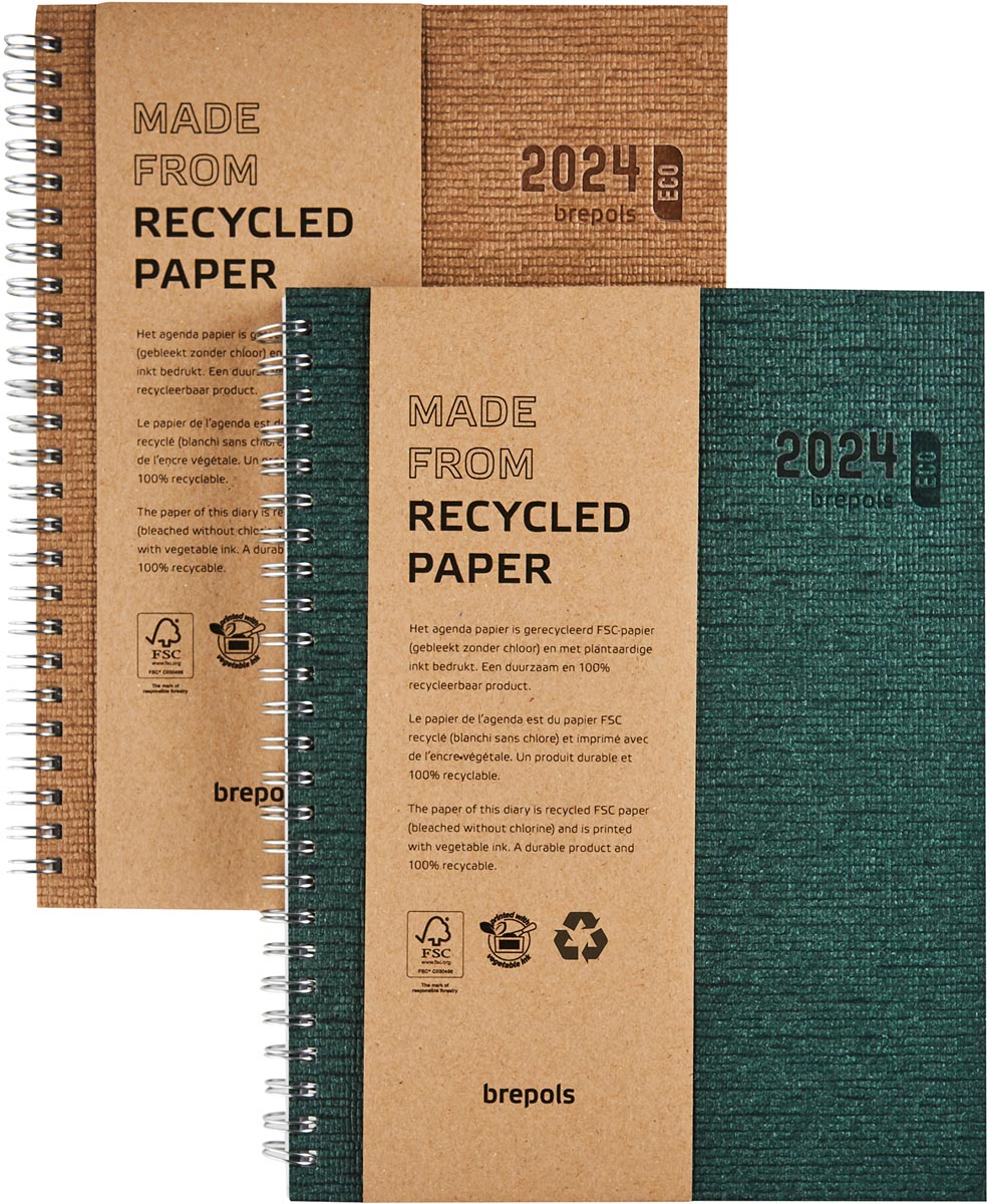 Brepols agenda Ecotiming, Kazar, assorti, 2024, spiraalgebonden Brepols agenda Ecotiming, Kazar, assorti, 2024, spiraalgebonden